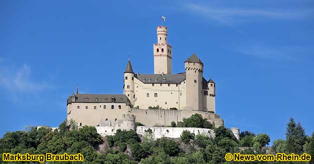 The Marksburg above Braubach am Rhein is the only hilltop castle in the Upper Middle Rhine Valley that has never been destroyed.